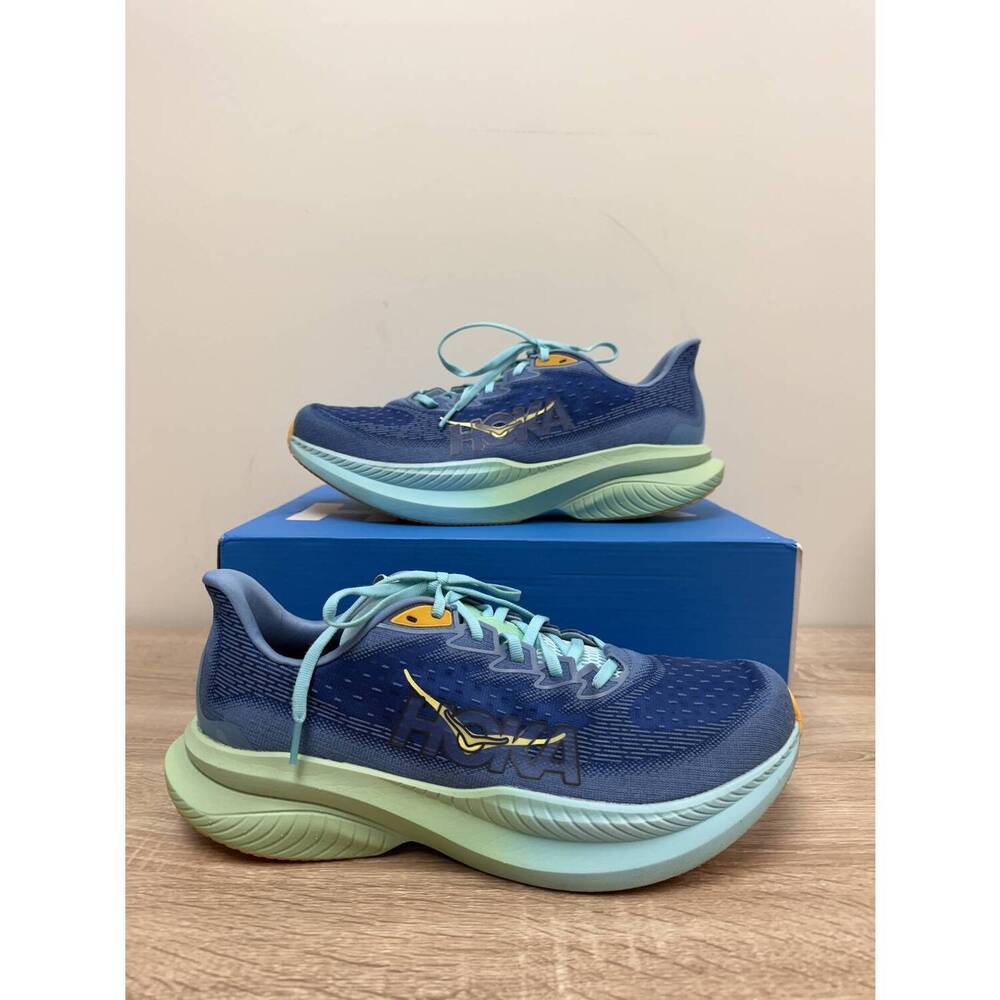 NEW HOKA men’s mach 6 pre-loved running shoe in dusk/shadow - Picture 3 of 8